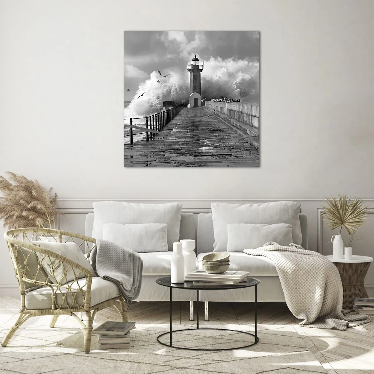 Quadro su vetro - Senza paura - 70x70 cm