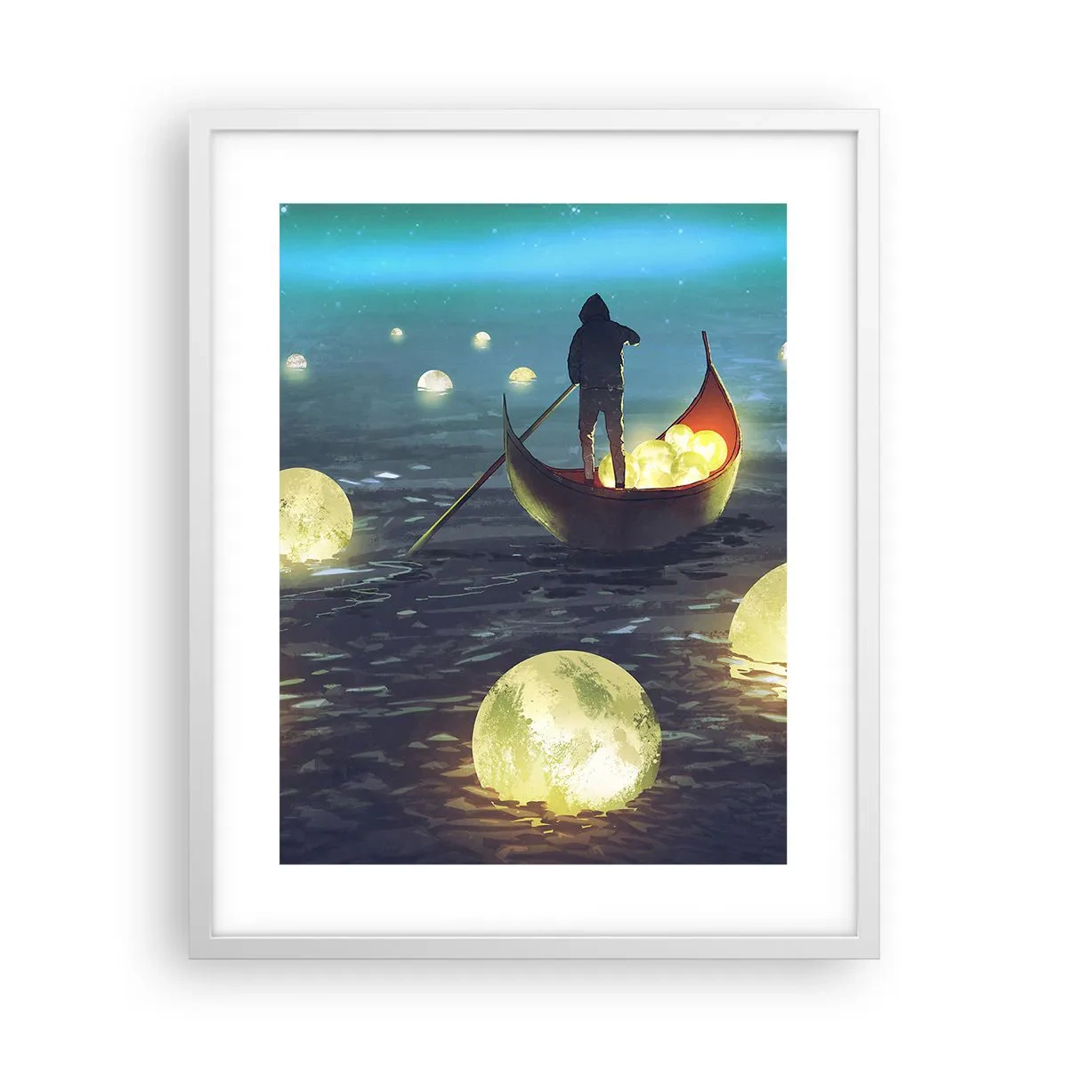 Poster in cornice bianca - Cose che neanche i filosofi hanno sognato - 40x50 cm