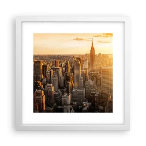 Poster in cornice bianca - Crescere al sole - 30x30 cm