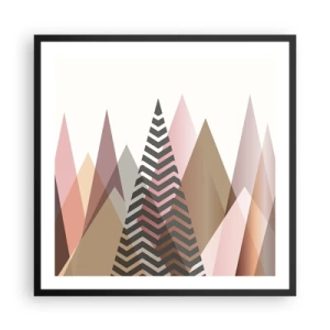 Poster in cornice nera - Vista piramidale - 60x60 cm