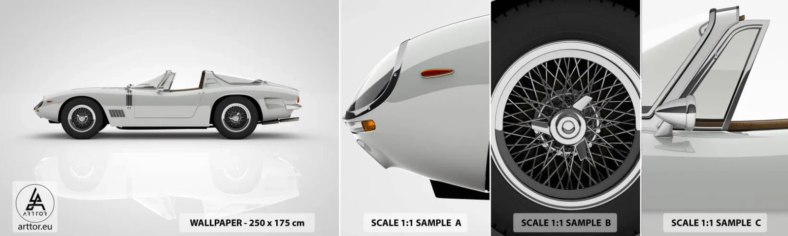 Campione Di Fotomurale Standard Eco - Promessa di divertimento - Auto sportiva, Cabriolet, Settore automobilistico - 100x30 cm