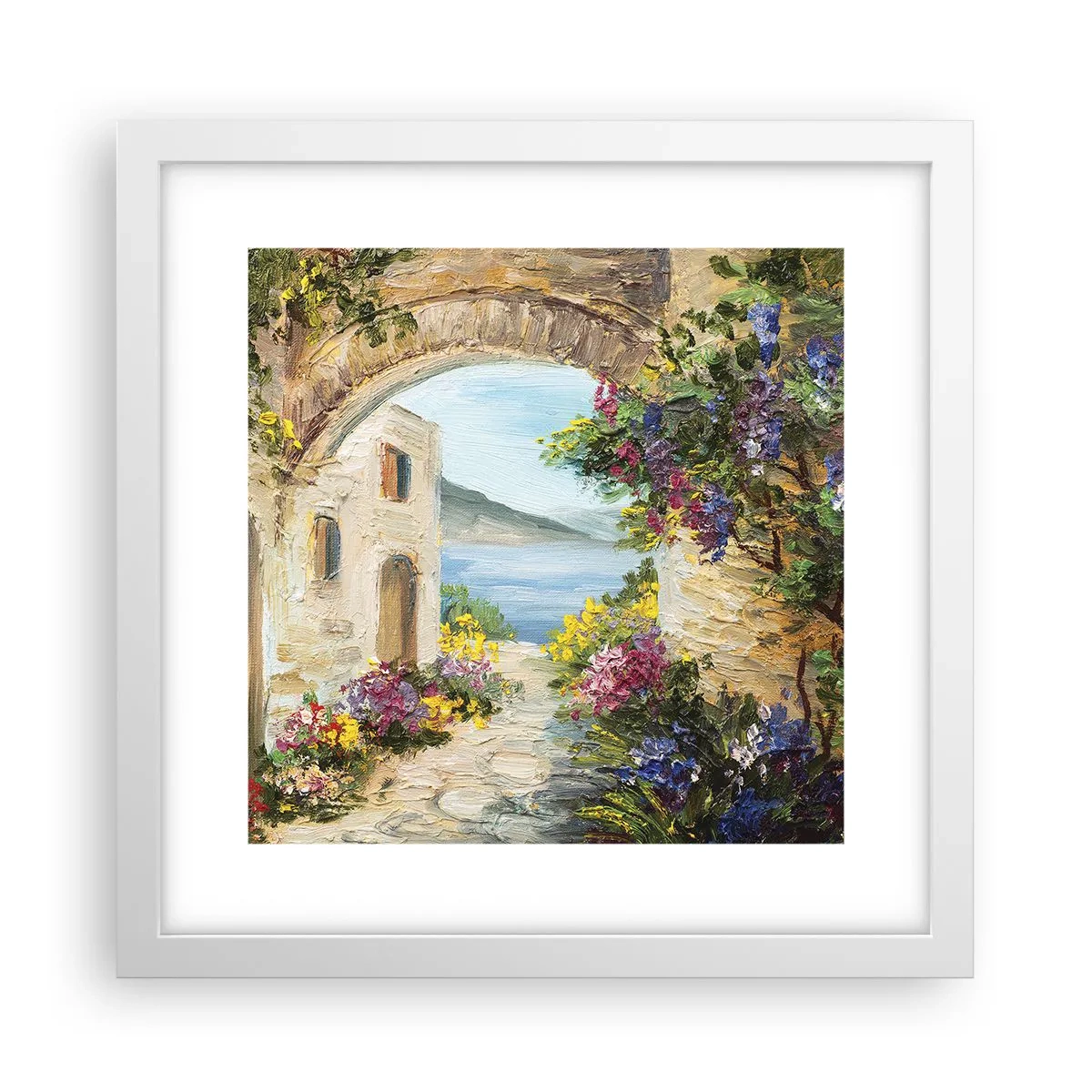 Poster in cornice bianca - La bellezza della provincia costiera - 30x30 cm