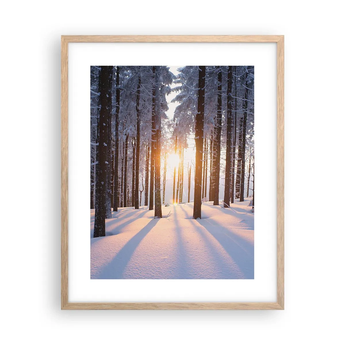 Poster in cornice rovere chiaro - Decisamente nero su bianco - 40x50 cm