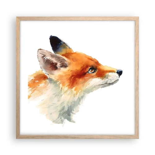 Poster in cornice rovere chiaro - La prudenza non è mai troppa - 50x50 cm