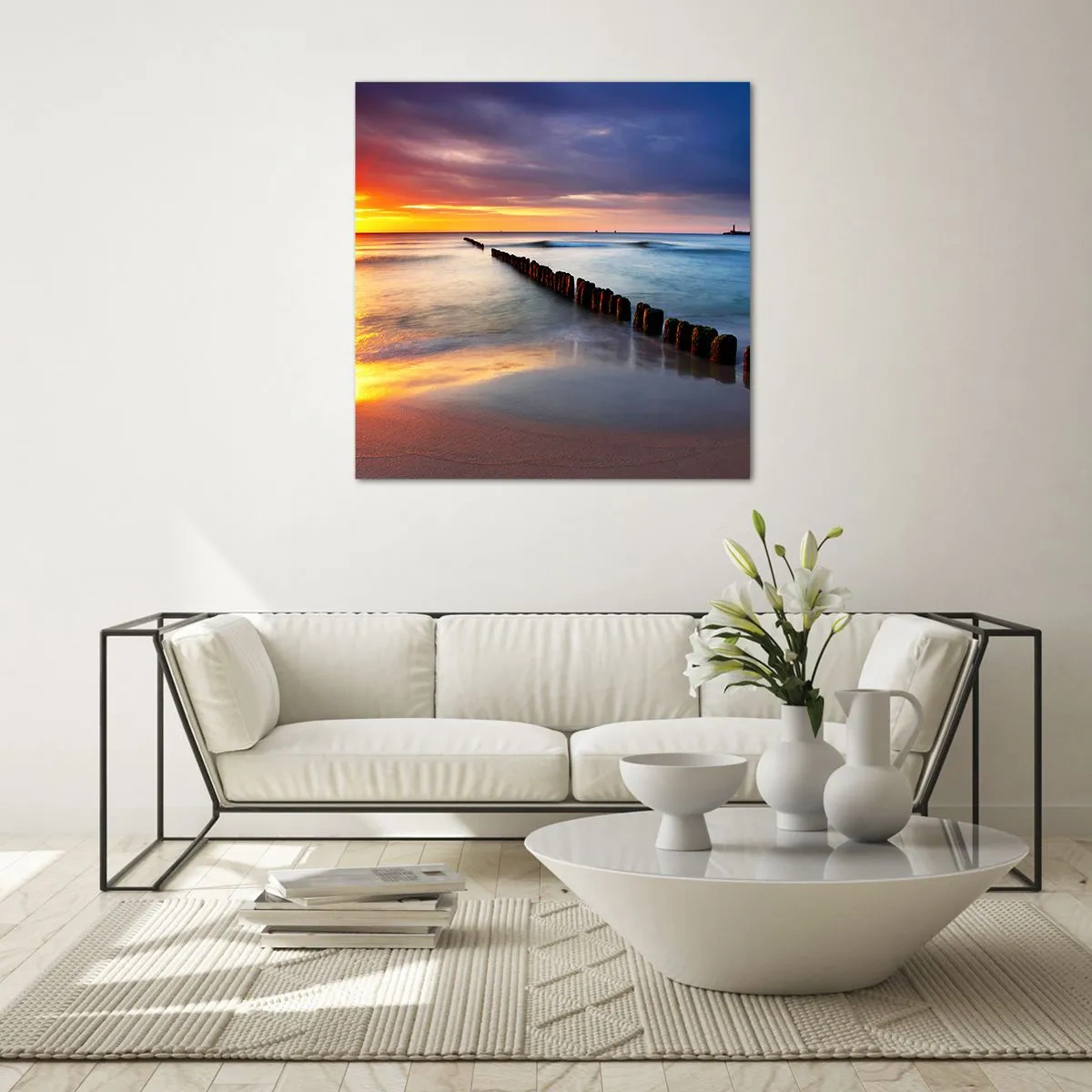 Quadro su vetro - Ascolta il silenzio - 60x60 cm