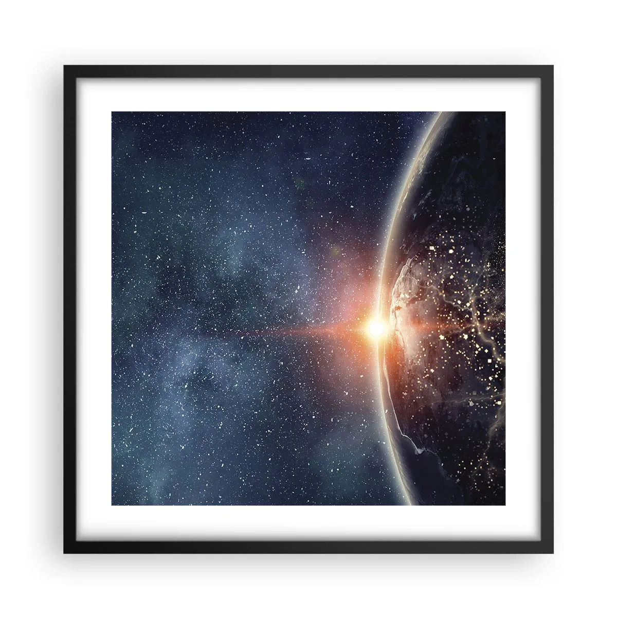 Poster in cornice nera - In una nuova prospettiva - 50x50 cm