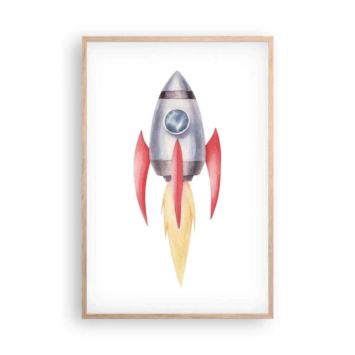 Poster in cornice rovere chiaro - Più in alto, più veloce, più lontano - 61x91 cm