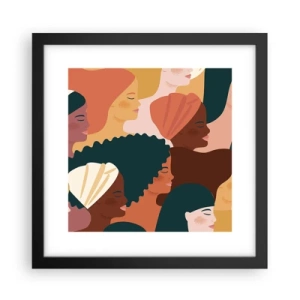 Poster in cornice nera - Solo femminilità - 30x30 cm