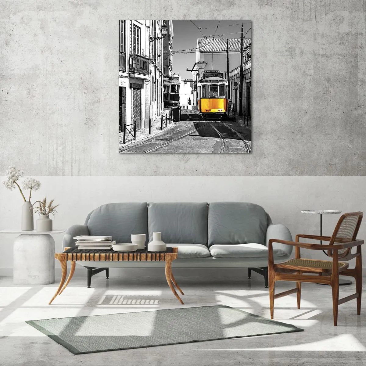 Quadro su vetro - Lo spirito di Lisbona - 70x70 cm