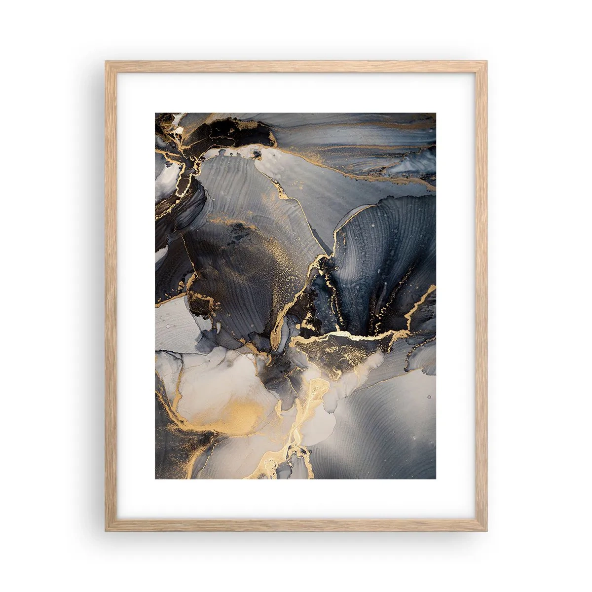 Poster in cornice rovere chiaro - Vita di pietra - 40x50 cm