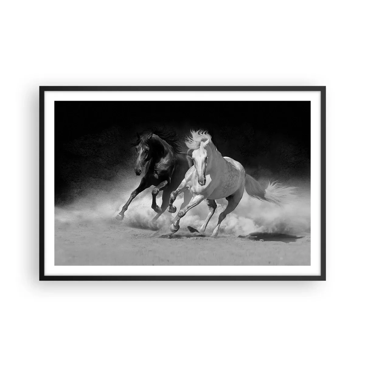 Poster in cornice nera - Il galoppo della libertà - 91x61 cm