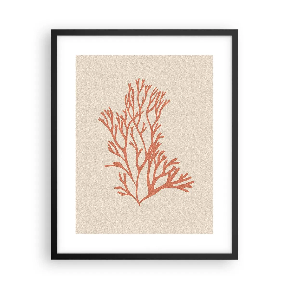 Poster in cornice nera - Filigrana di corallo - 40x50 cm