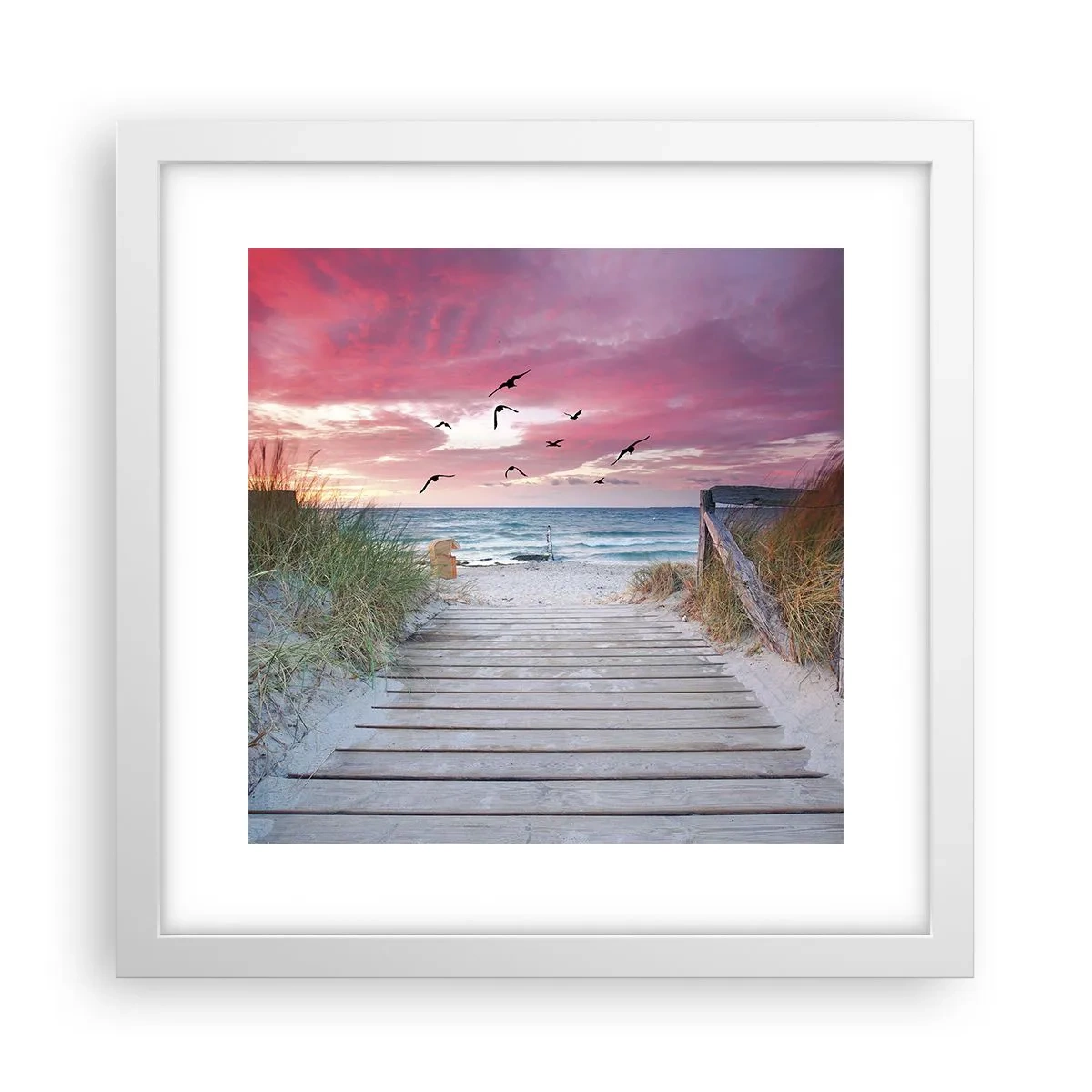 Poster in cornice bianca - Impressioni baltiche - 30x30 cm