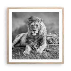 Poster in cornice rovere chiaro - La siesta del re - 60x60 cm