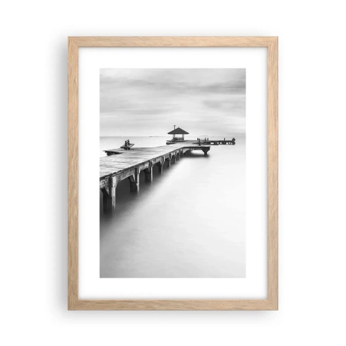 Poster in cornice rovere chiaro - Sempre più lontano. - 30x40 cm