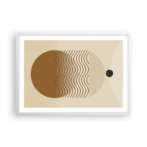 Poster in cornice bianca - Sull'origine delle figure geometriche - 70x50 cm