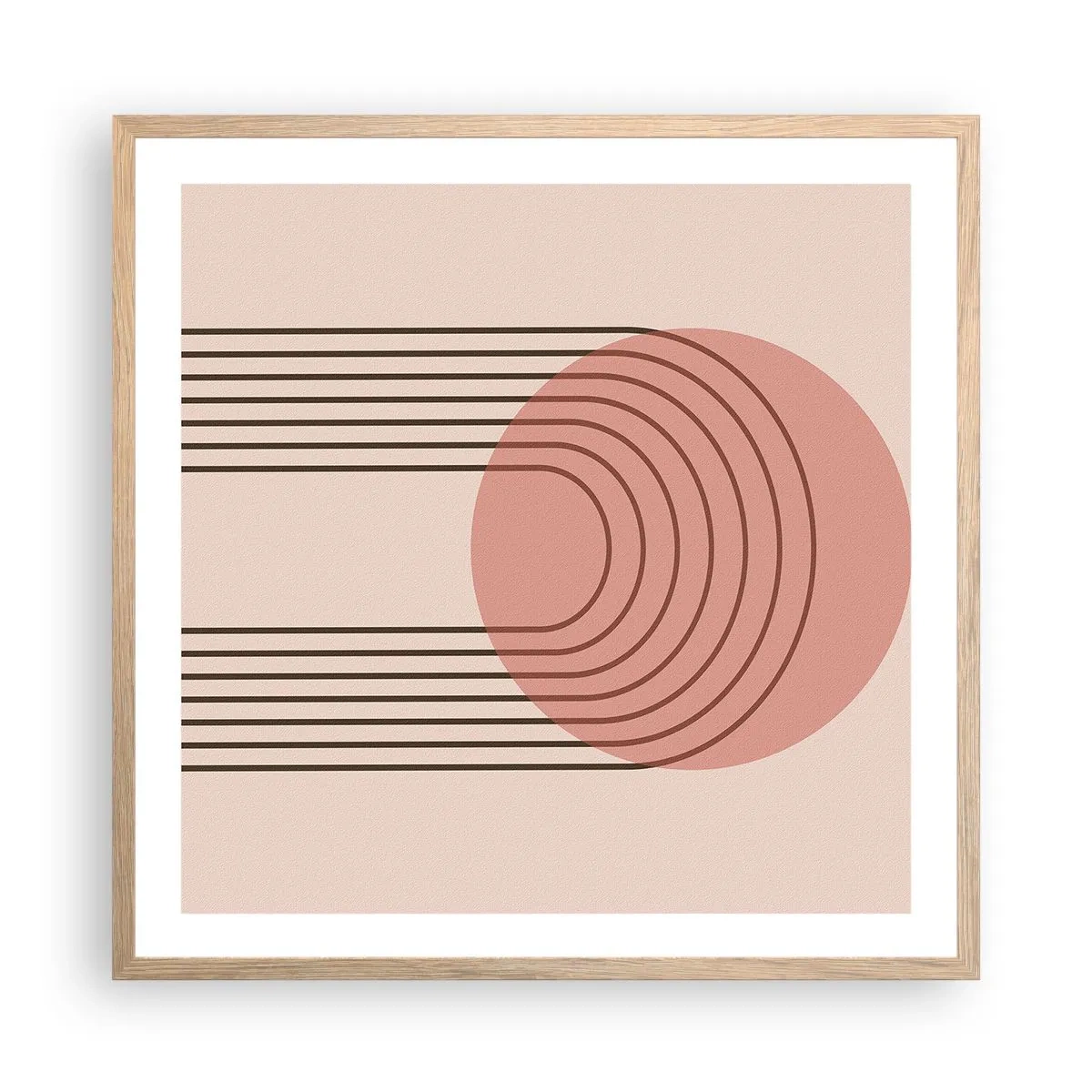 Poster in cornice rovere chiaro - Attrazione irresistibile - 60x60 cm