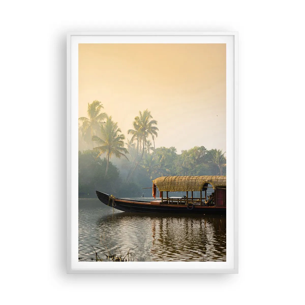 Poster in cornice bianca - Casa sul fiume - 70x100 cm