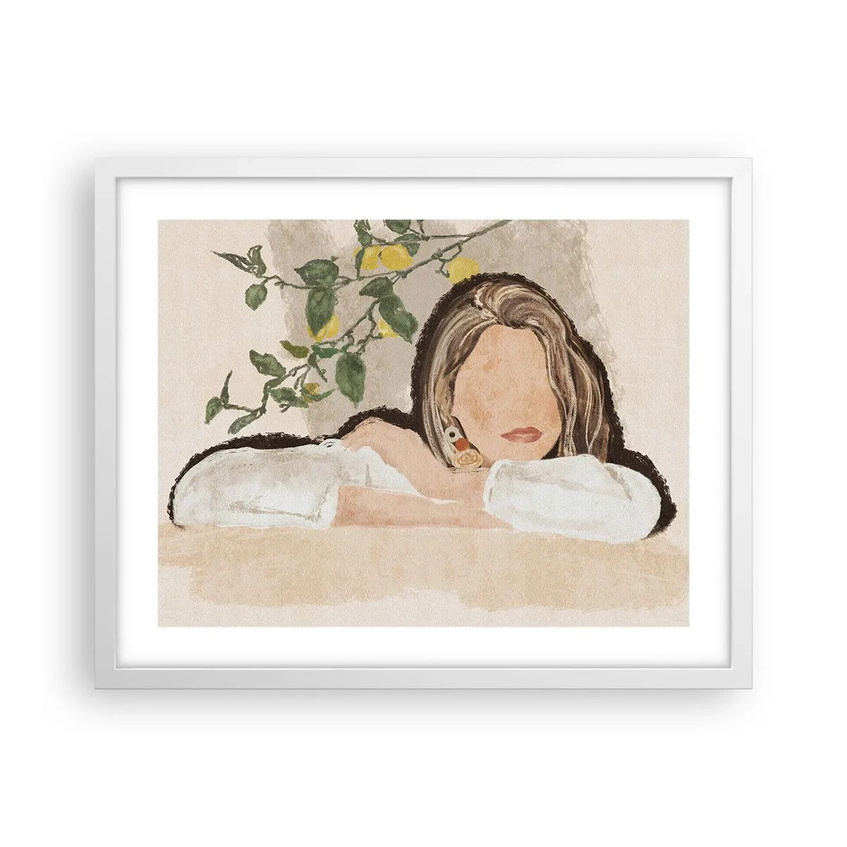 Poster in cornice bianca - Bellezza del sud - 50x40 cm