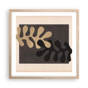 Poster in cornice rovere chiaro - Assenza e completamento - 50x50 cm