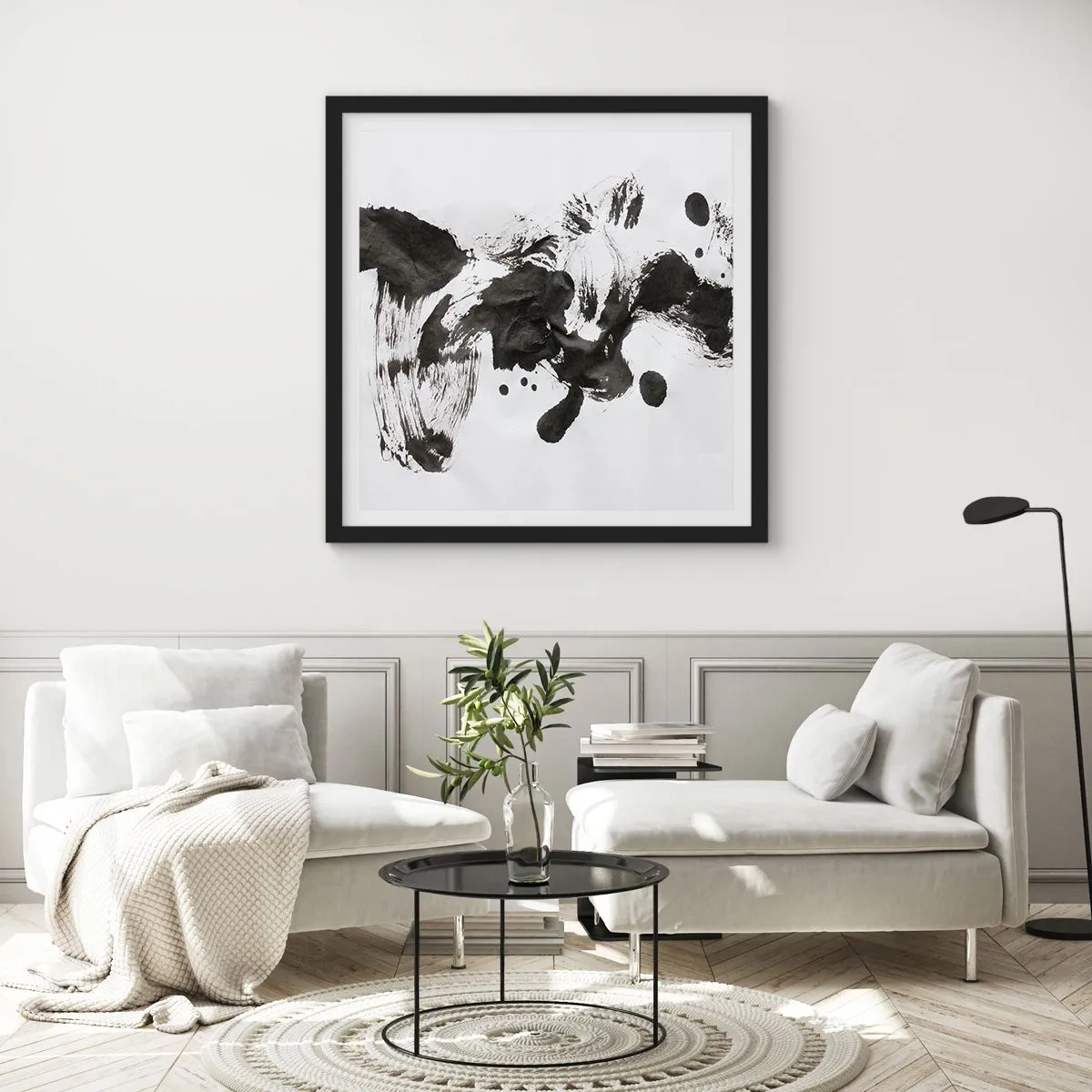 Poster in cornice nera - C'è un senso nella follia? - 30x30 cm