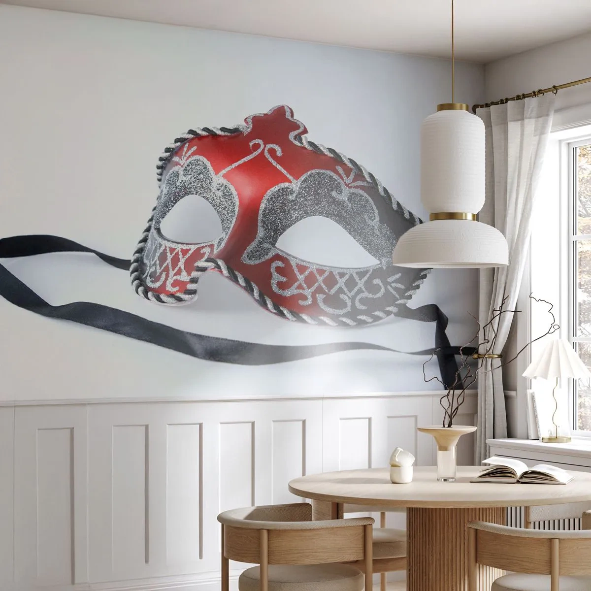Fotomurali Premium Canvas - Invito al ballo - Maschera veneziana, Venezia, Carnevale - 400x280 cm