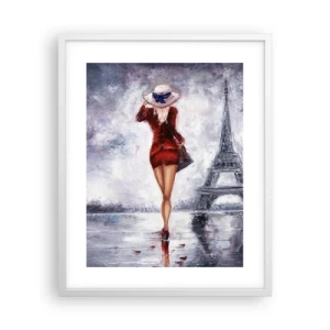 Poster in cornice bianca - Simboli di Parigi - 40x50 cm