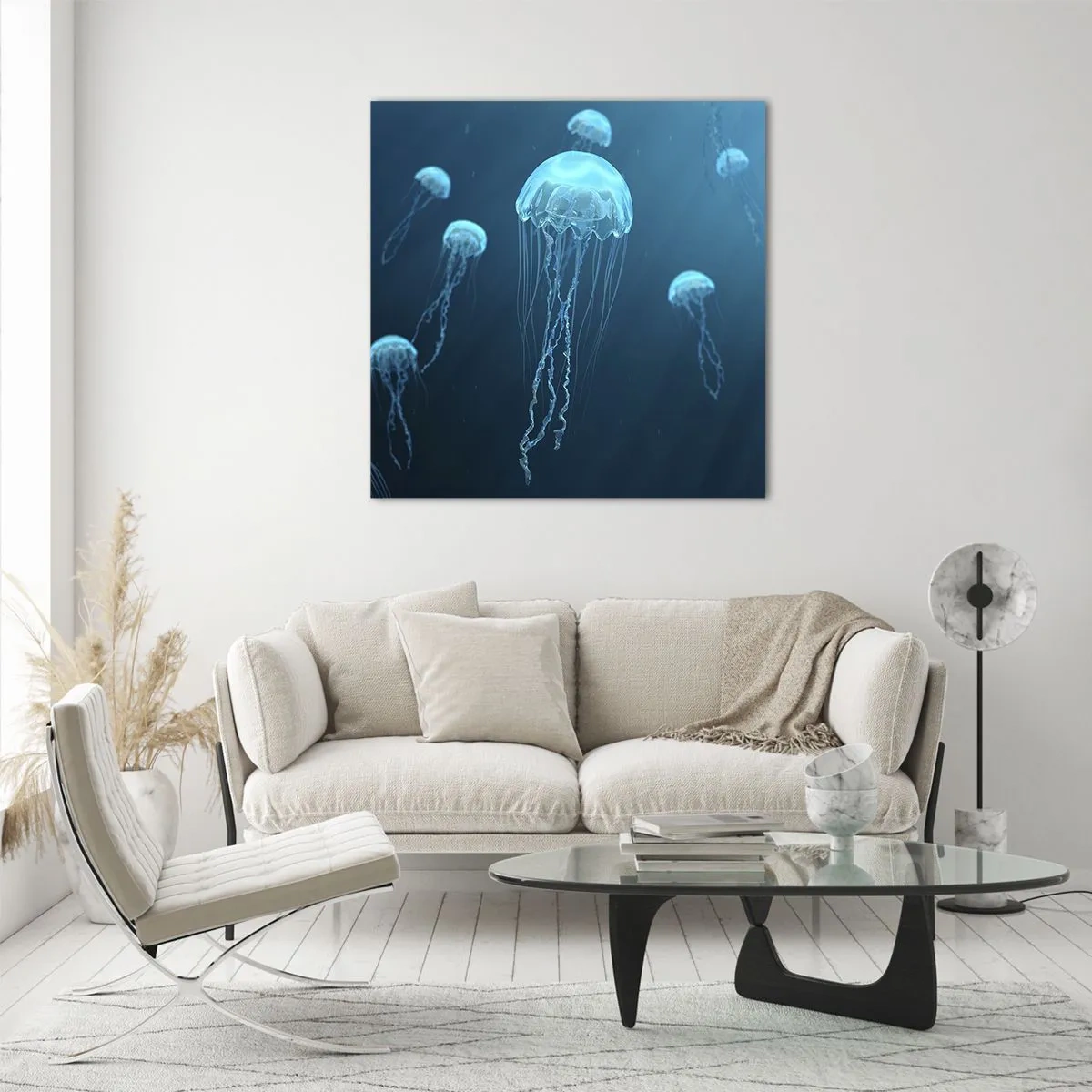Quadro su vetro - La danza oceanica - 30x30 cm