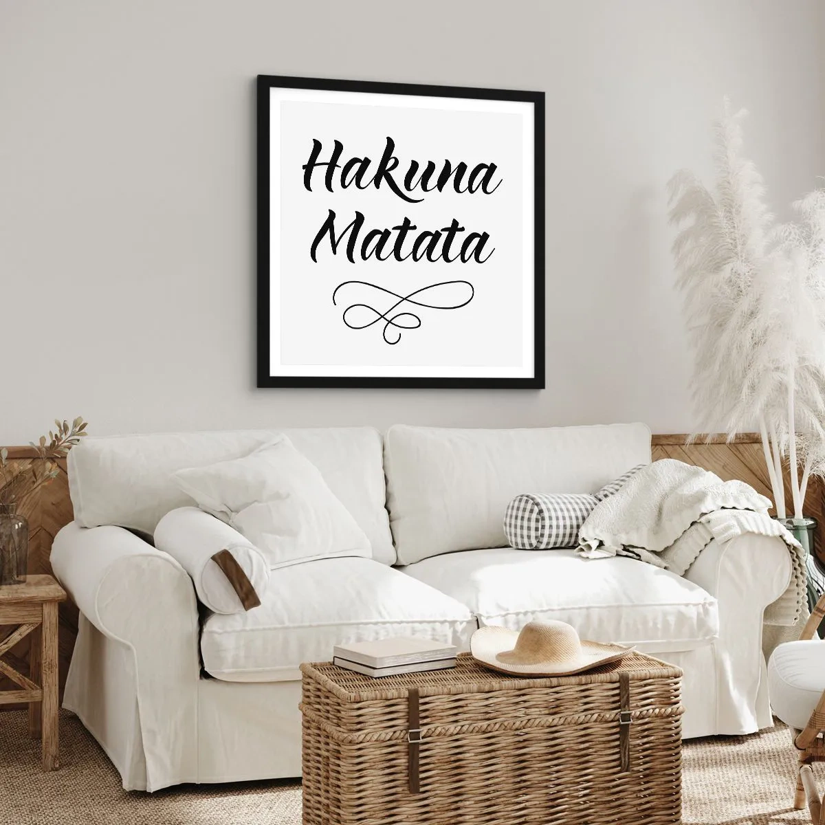 Poster in cornice nera - Il miglior consiglio - 30x30 cm