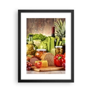 Poster in cornice nera - Affumicati, arrostiti, marinati - 30x40 cm
