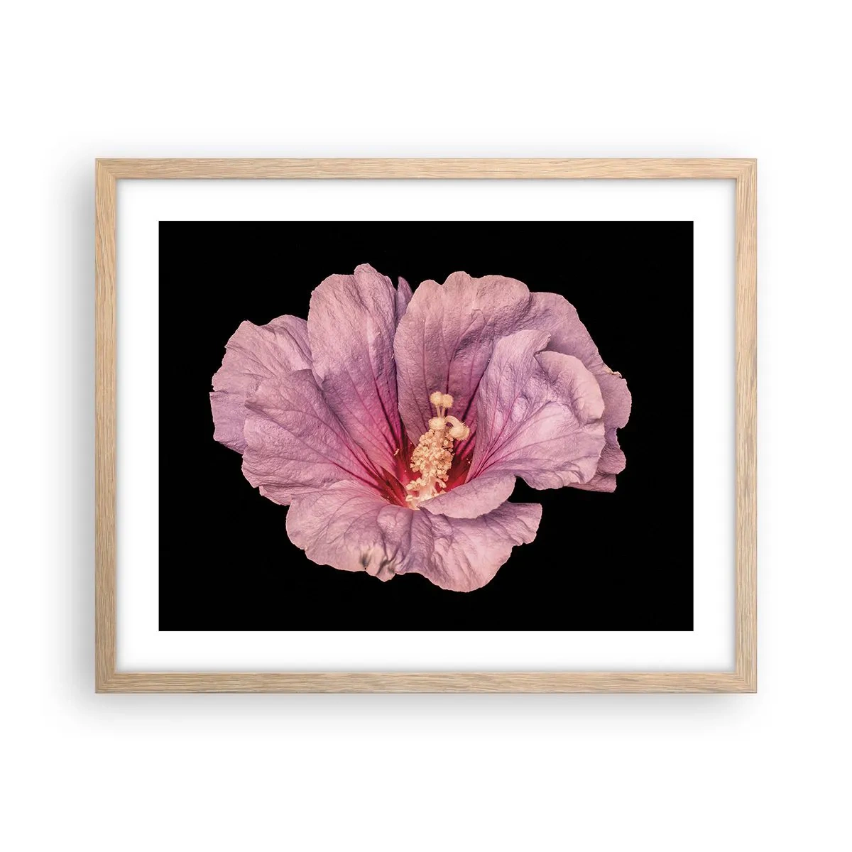 Poster in cornice rovere chiaro - Dritto al cuore - 50x40 cm