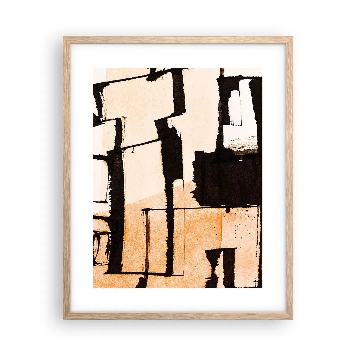 Poster in cornice rovere chiaro - Comunque in ordine - 40x50 cm
