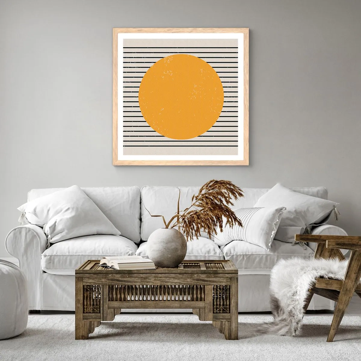 Poster in cornice rovere chiaro - La forza della semplicità - 30x30 cm