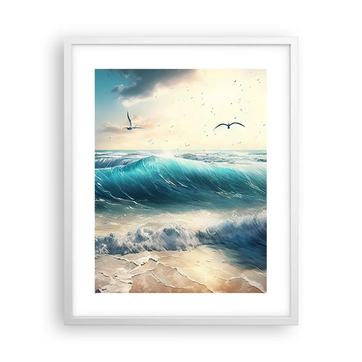 Poster in cornice bianca - Mormora solo per te - 40x50 cm