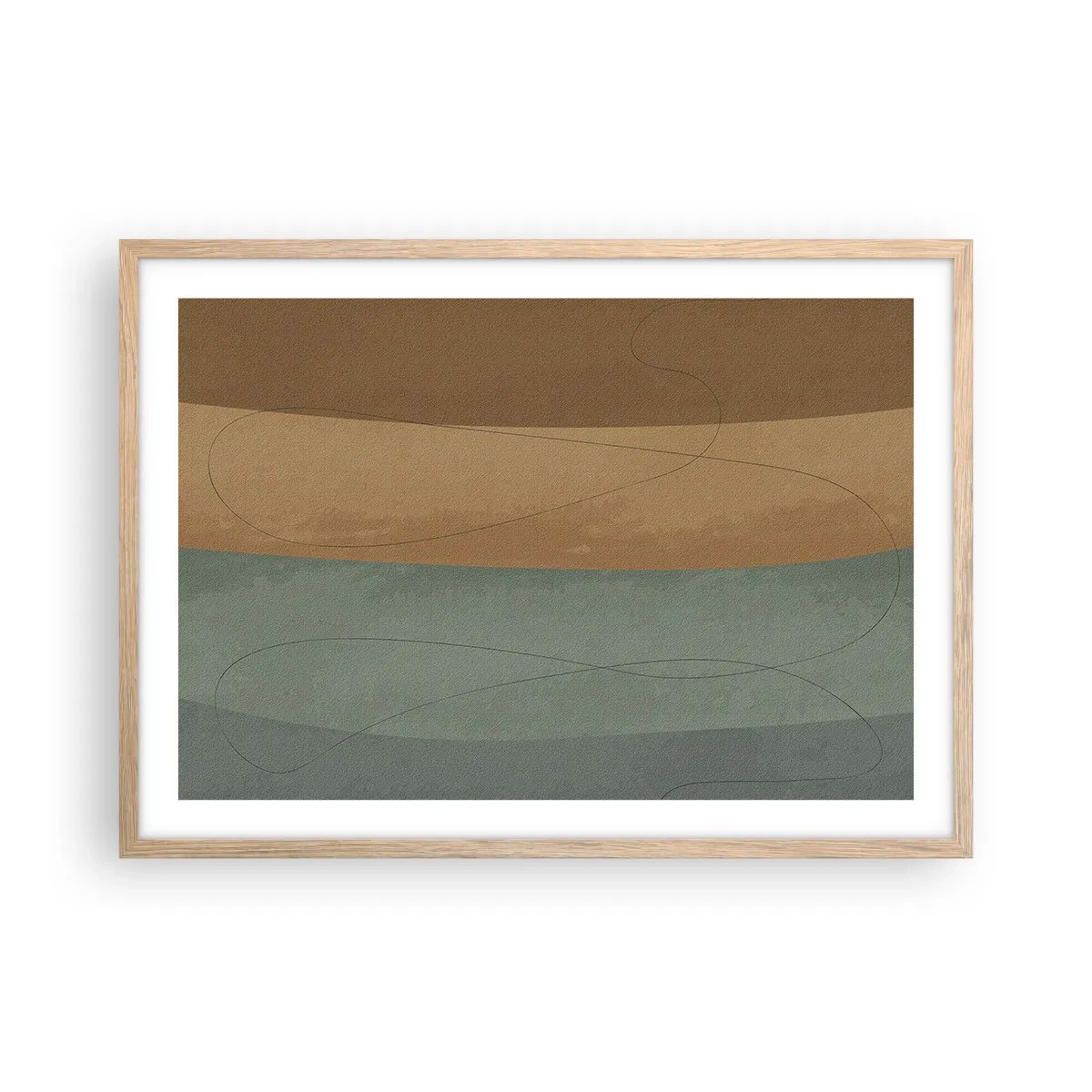 Poster in cornice rovere chiaro - Composizione orizzontale - 70x50 cm