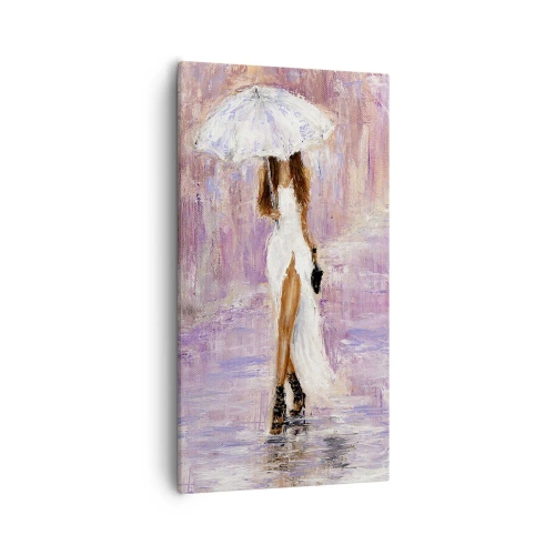Quadro su tela - Stampe su Tela - Nella pioggia lilla - 55x100 cm