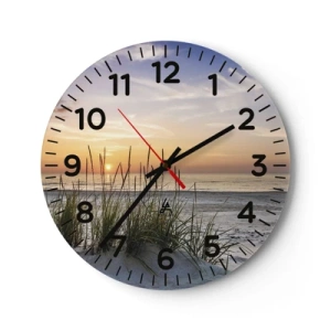Orologio da parete - Orologio in Vetro - Guarda, pensa, senti - 40x40 cm
