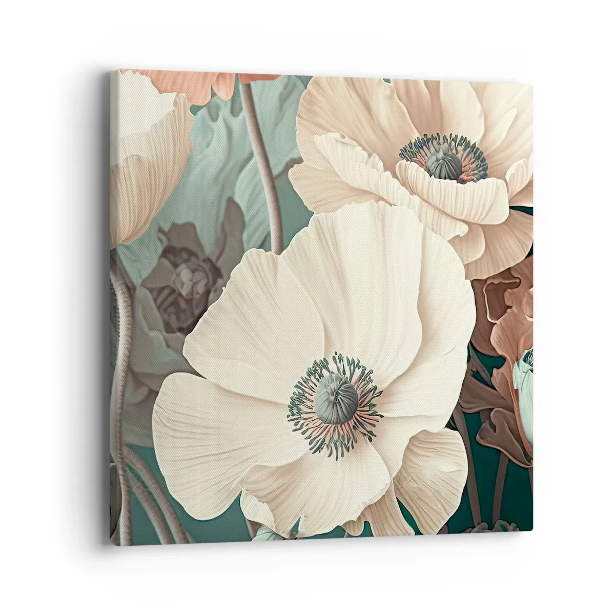 Quadro su tela - Stampe su Tela - Il sussurro dei papaveri - 40x40 cm