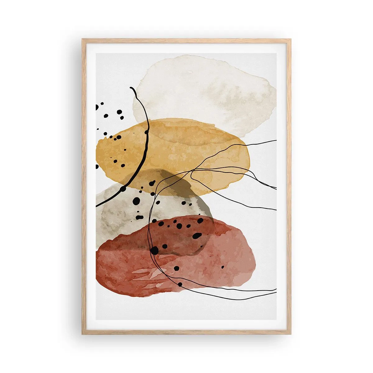 Poster in cornice rovere chiaro - Come aria leggera e trasparente - 70x100 cm