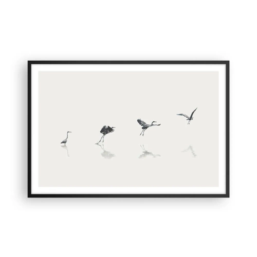 Poster in cornice nera - Quattro semplici passi - 91x61 cm