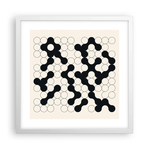 Poster in cornice bianca - Gioco cinese: variazione - 40x40 cm