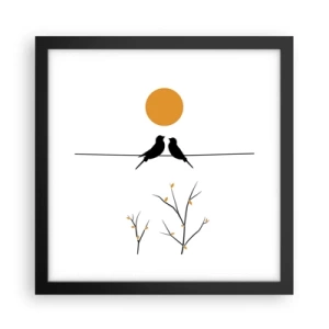 Poster in cornice nera - Sera da usignoli - 30x30 cm