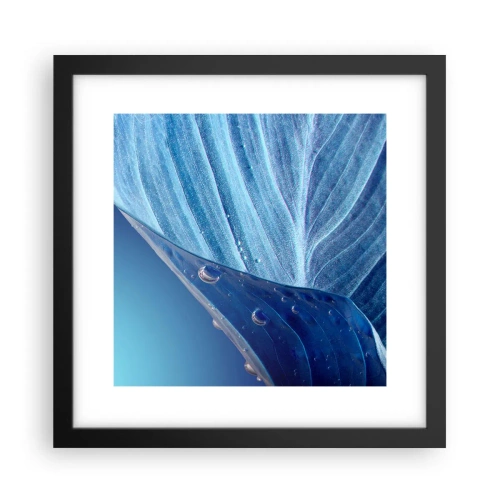 Poster in cornice nera - Gocce di blu nascoste - 30x30 cm