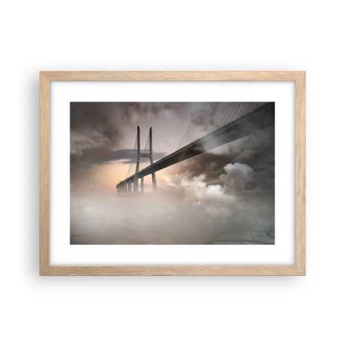 Poster in cornice rovere chiaro - Sul fiume che non c'è - 40x30 cm