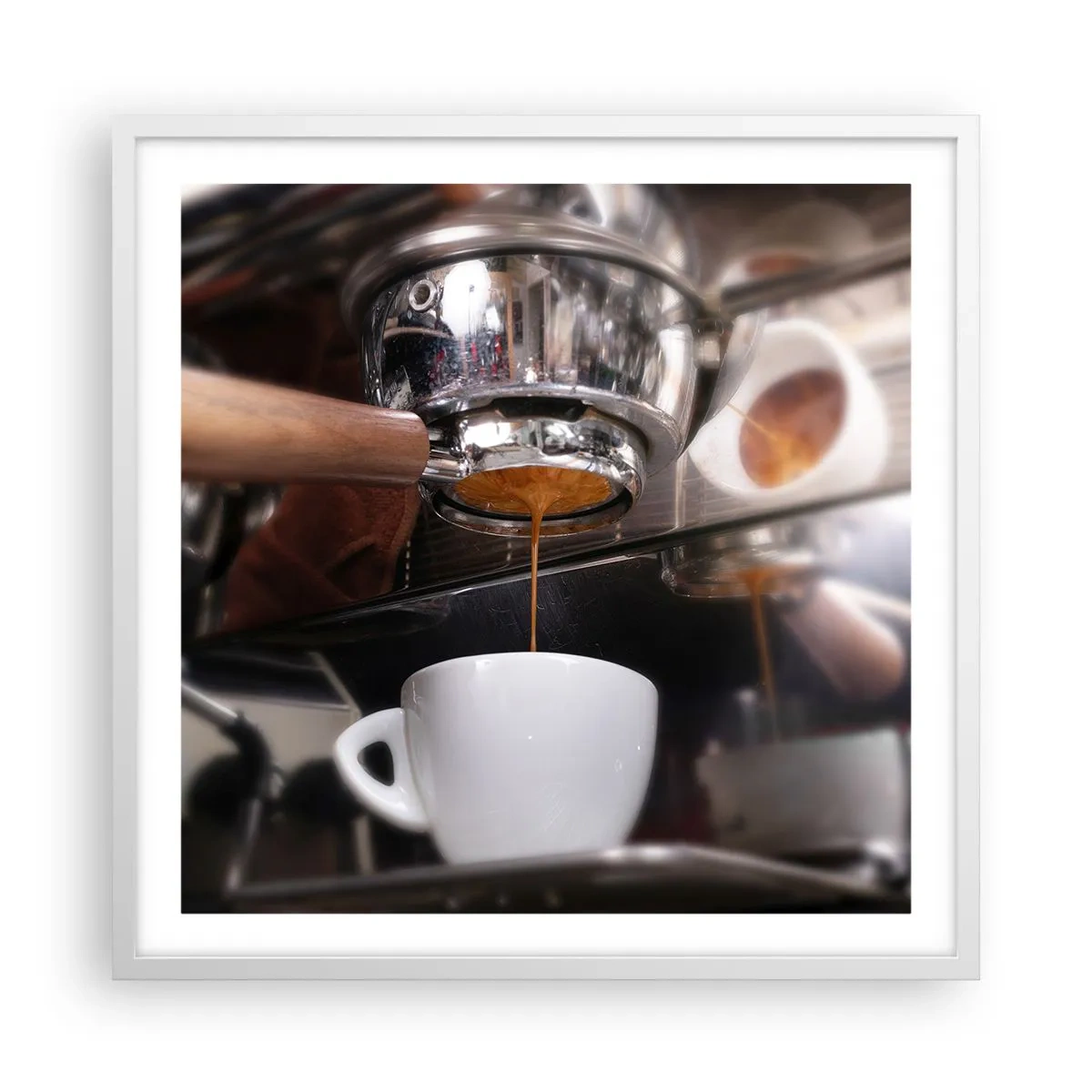 Poster in cornice bianca - Il miglior momento della giornata - 60x60 cm