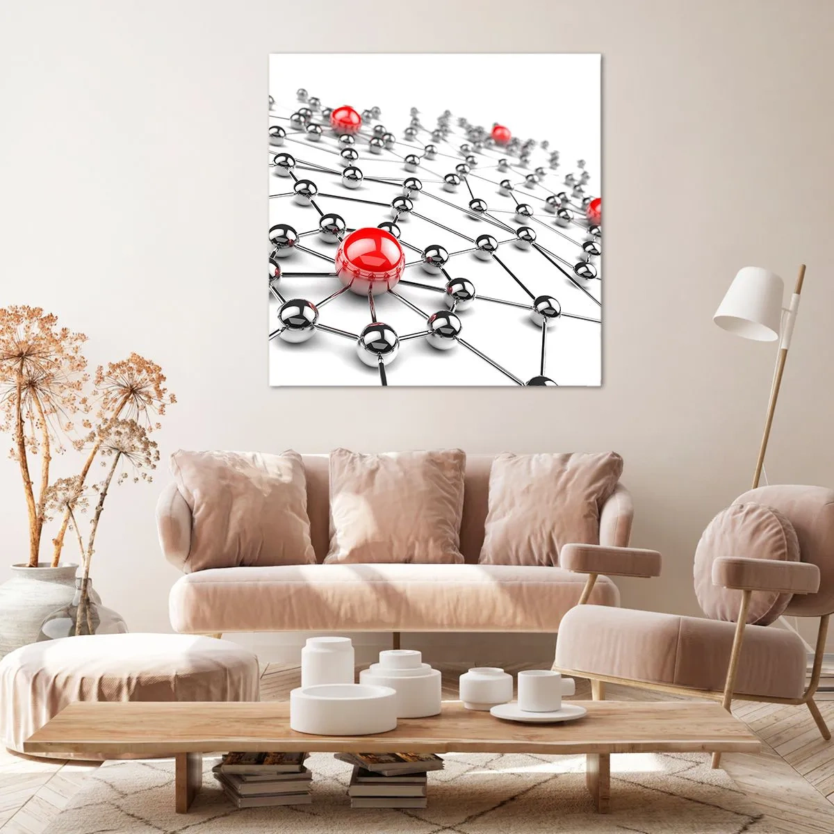 Quadro su tela - Stampe su Tela - Rete argentea - 30x30 cm