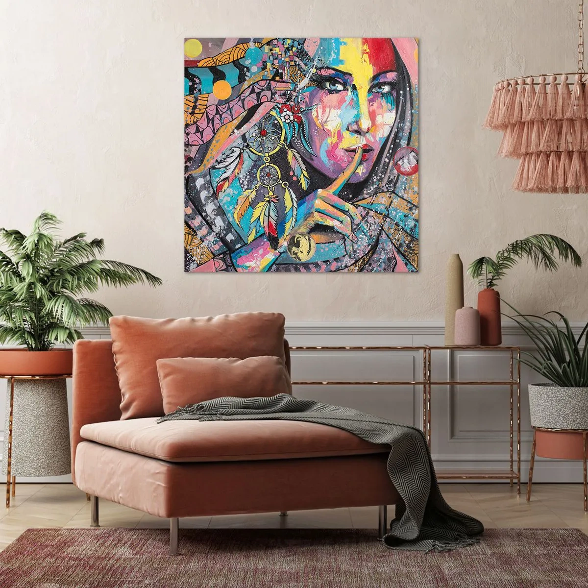 Quadro su tela - Stampe su Tela - Taci, finché capirai - 50x50 cm