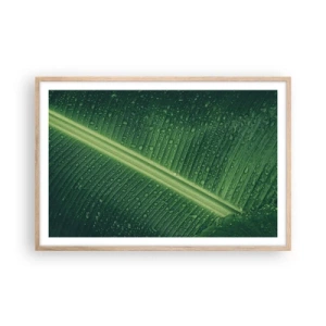 Poster in cornice rovere chiaro - La struttura del verde - 91x61 cm