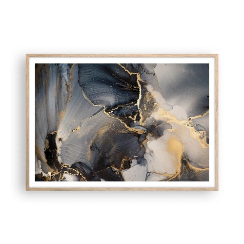 Poster in cornice rovere chiaro - Vita di pietra - 100x70 cm