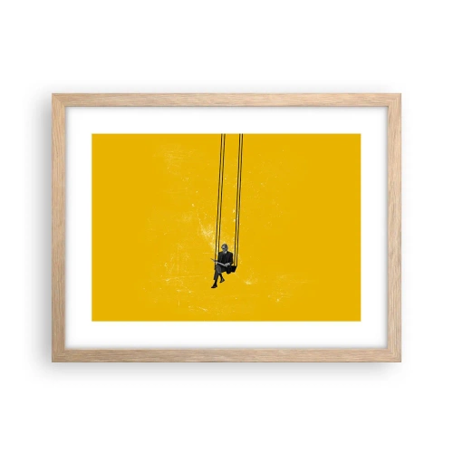 Poster in cornice rovere chiaro - Un giorno come tanti - 40x30 cm